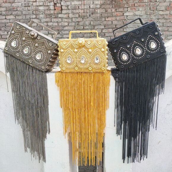 NWT Gold Box layered Chain Purse - Picture 5 of 5